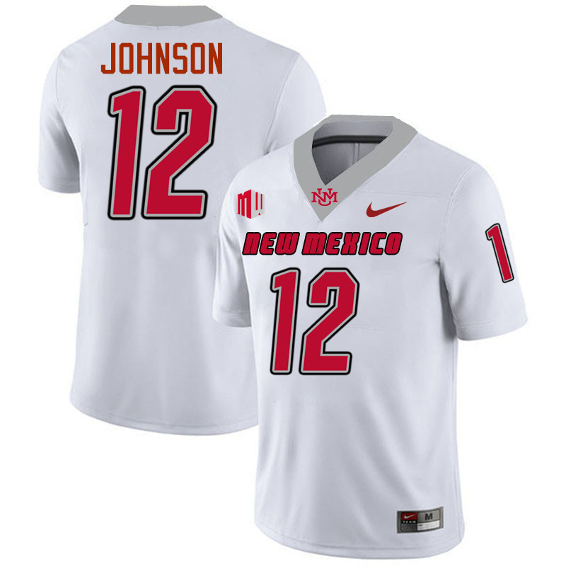 Jon Johnson UNM Lobos Jersey,New Mexico Lobos Football Jersey,Uniforms-White